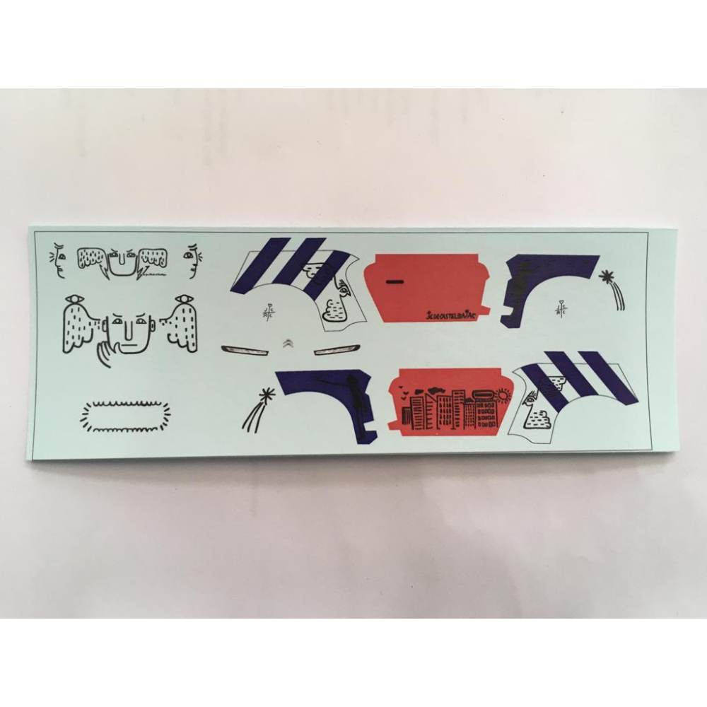 Gekleurde decal set voor E Mehari JC de Castelbajac 